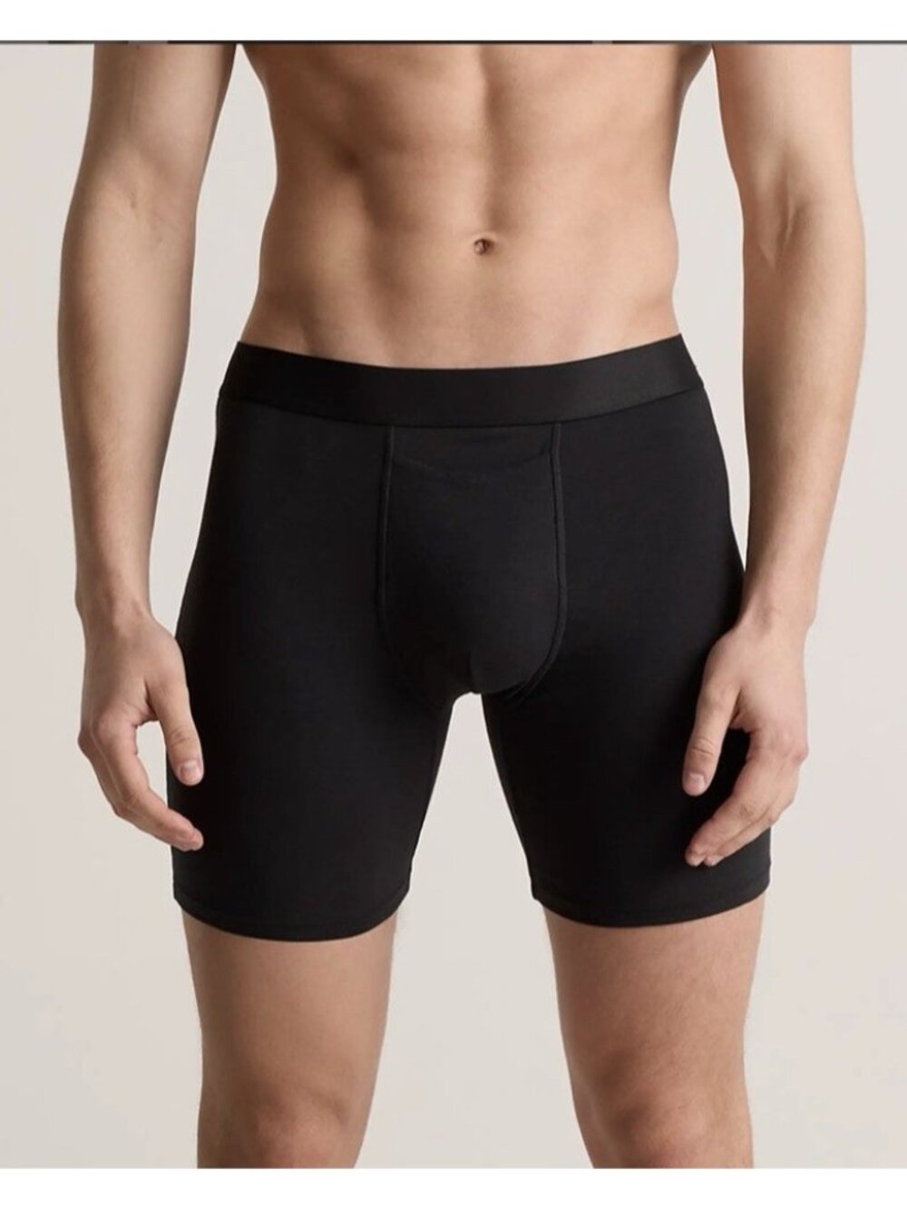 Quince Men’s Organic Cotton Stretch 6" Boxer Briefs Black 3 Pack Size L